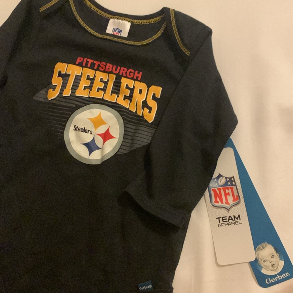 NFL Steelers baby long sleeve onesie. New with tags - Picture 2 of 3